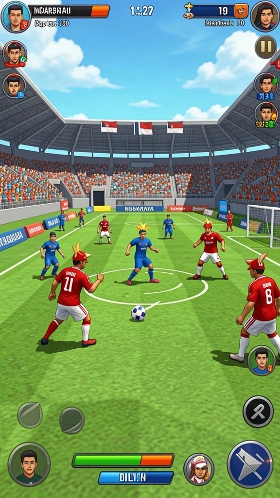 Mode multiplayer yang memungkinkan bermain dengan teman.