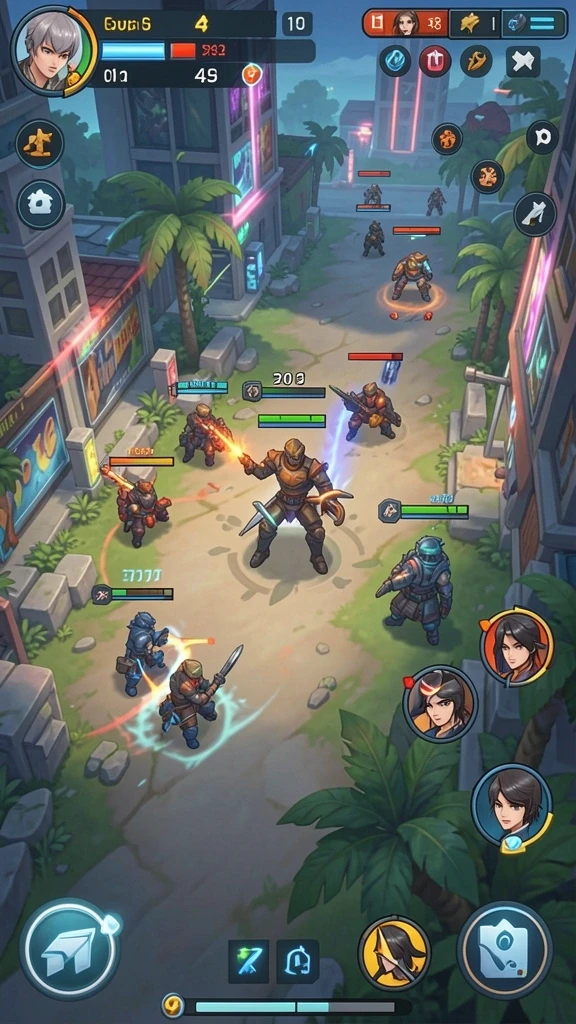 Tangkapan layar menunjukkan karakter menarik dari game.