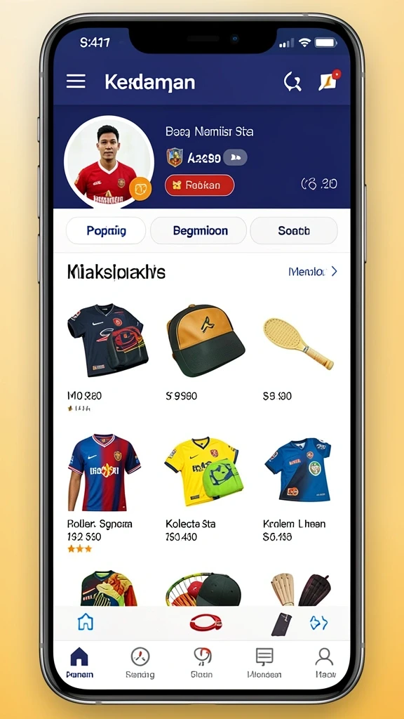 Tampilan menu utama yang menarik dan mudah dinavigasi.