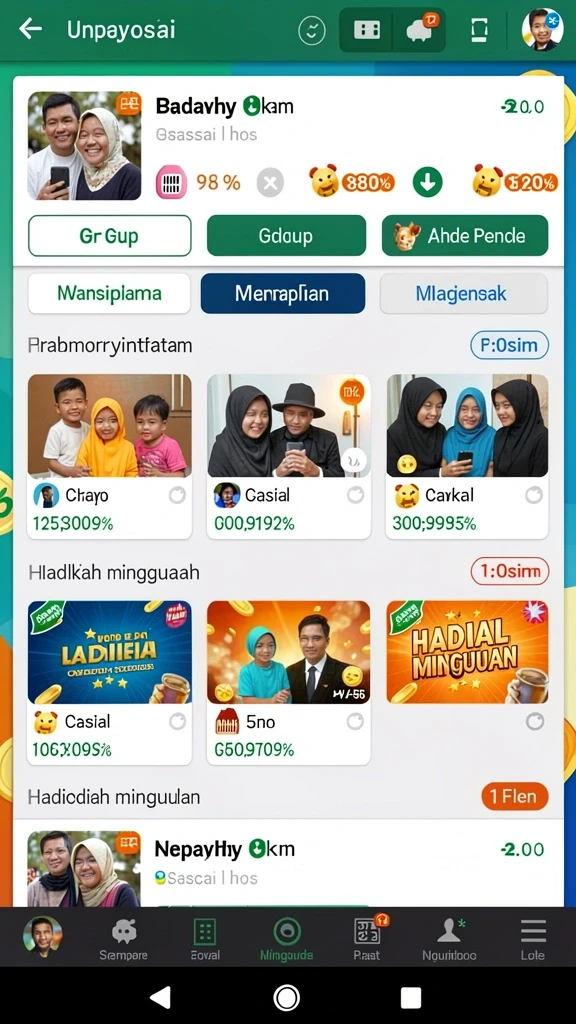 Screenshot tampilan awal permainan HALIMTOTO yang menawan.