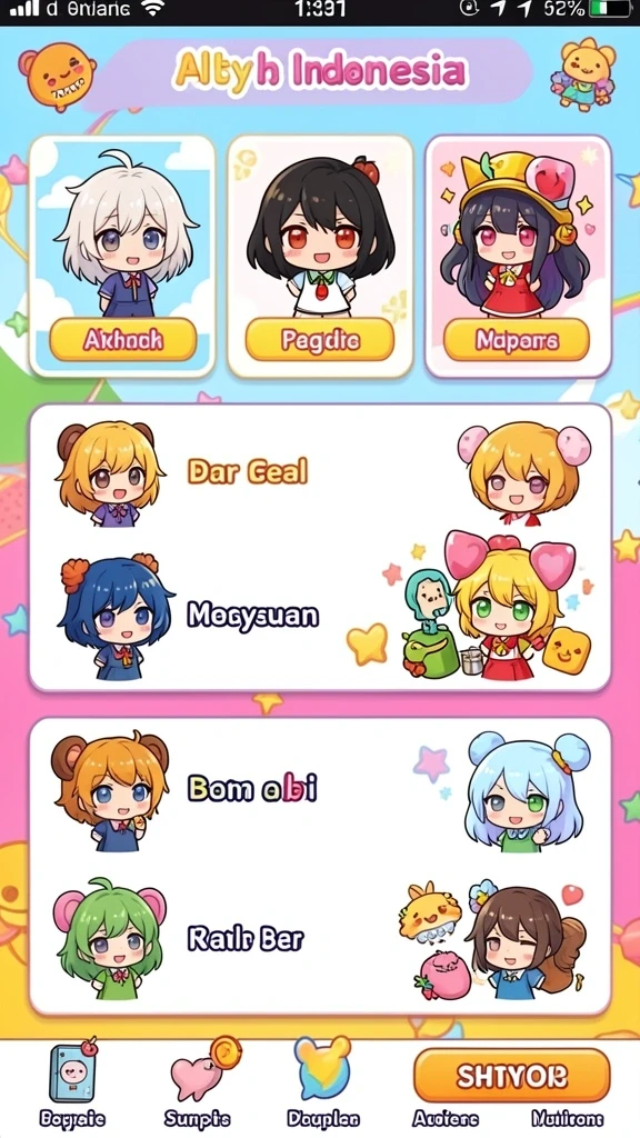 Tampilan menu yang informatif dan mudah dinavigasi.
