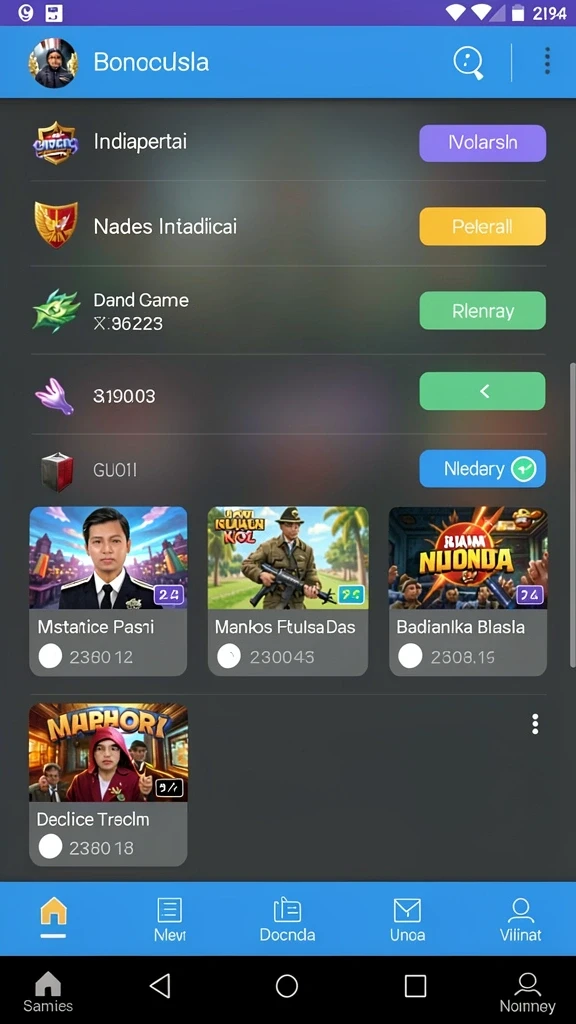 Screenshot menunjukkan tampilan utama aplikasi PROSLOT.