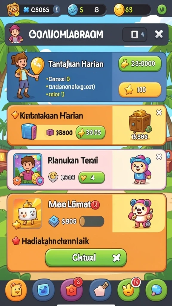 Kustomisasi karakter yang mendalam dan variatif.