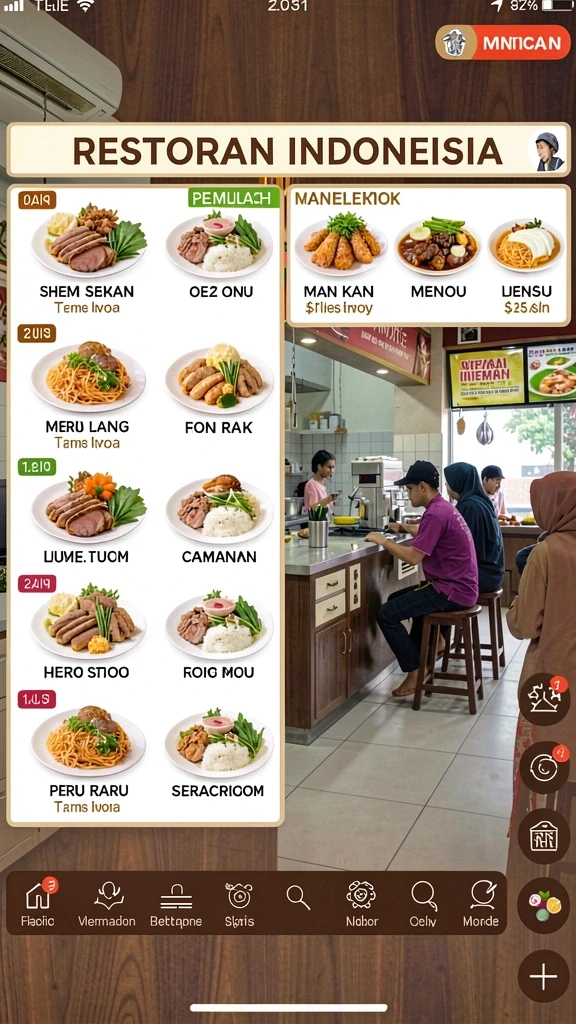 Tampilan awal game dengan desain yang menarik.